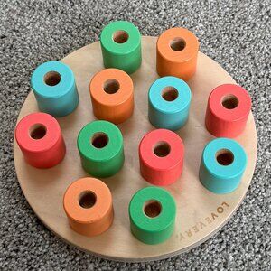 LOVEVERY pegboard and all 12 pegs from the Adventurer play kit 16 mo +